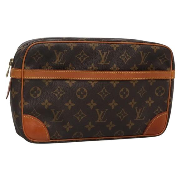 LOUIS VUITTON Monogram Compiegne 28 Clutch Bag M51845 LV Auth 131951 - Picture 1 of 16